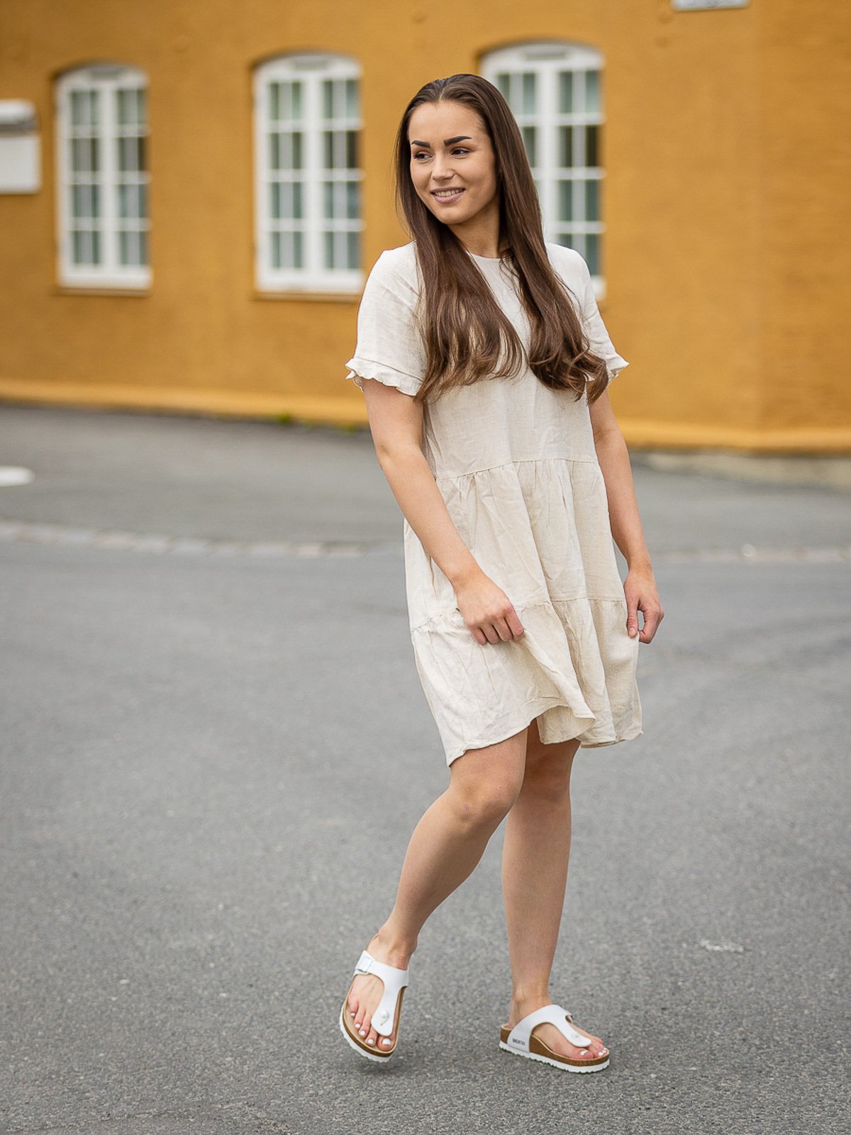 MSCH Copenhagen Mariet Short Sleeve Dress Wood Ash