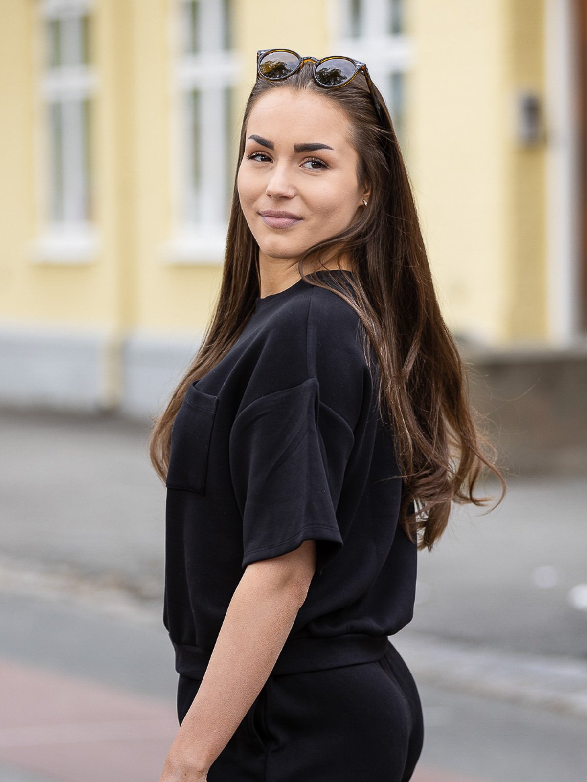 MSCH Copenhagen Isora Ima Q Short Sleeve Sweatshirt Black