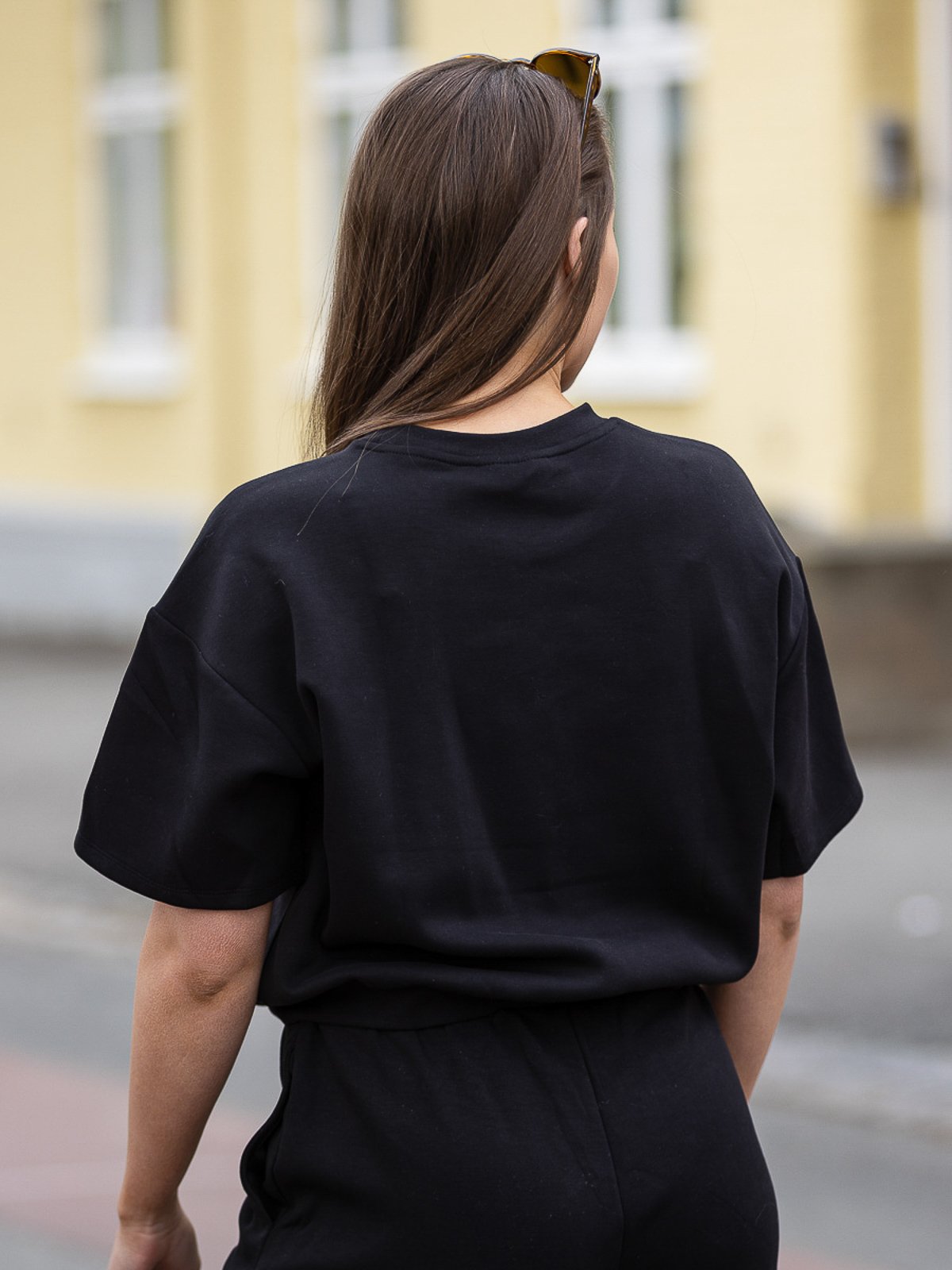 MSCH Copenhagen Isora Ima Q Short Sleeve Sweatshirt Black