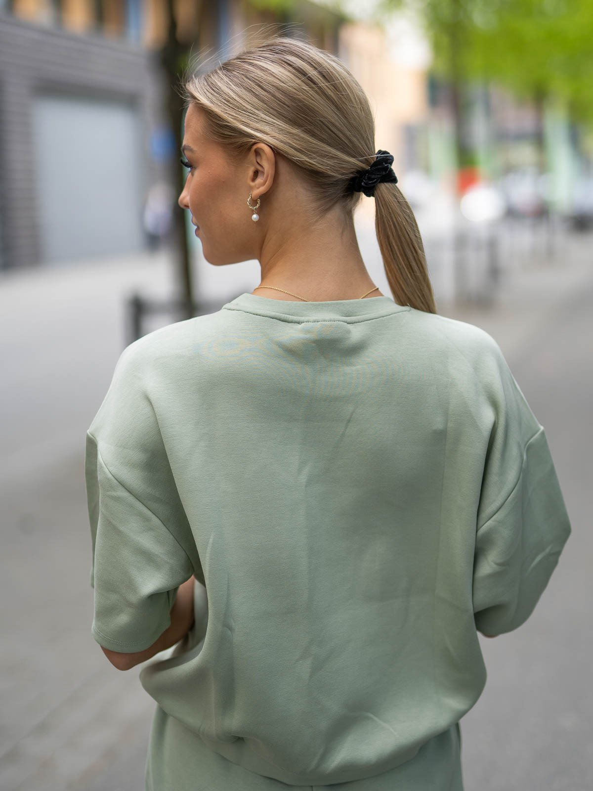 MSCH Copenhagen Isora Ima Q Short Sleeve Sweatshirt Desert Sage