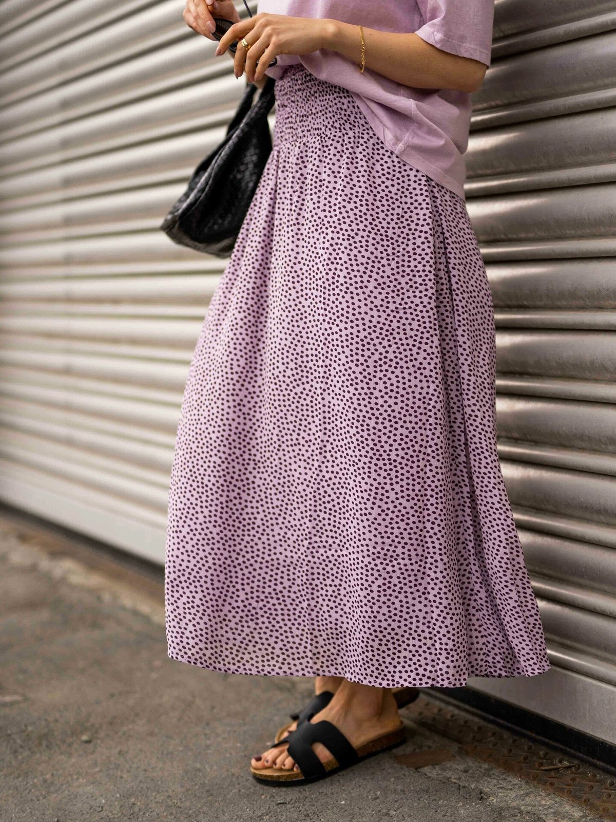 MSCH Copenhagen Nathea Rikkelie Skirt Lavender F Dot