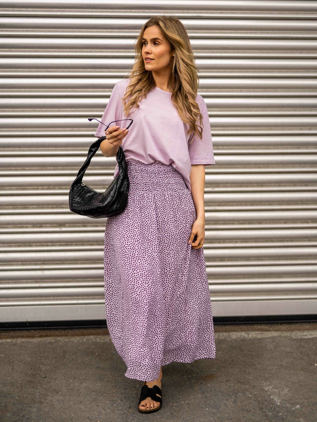 MSCH Copenhagen Nathea Rikkelie Skirt Lavender F Dot