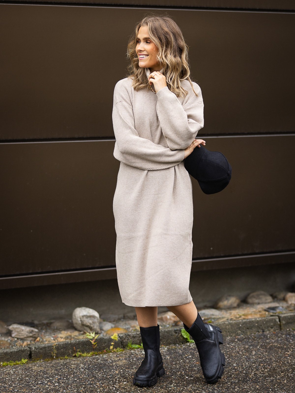 MSCH Copenhagen Magnea Rachelle Rib Dress Trenchoat Melange