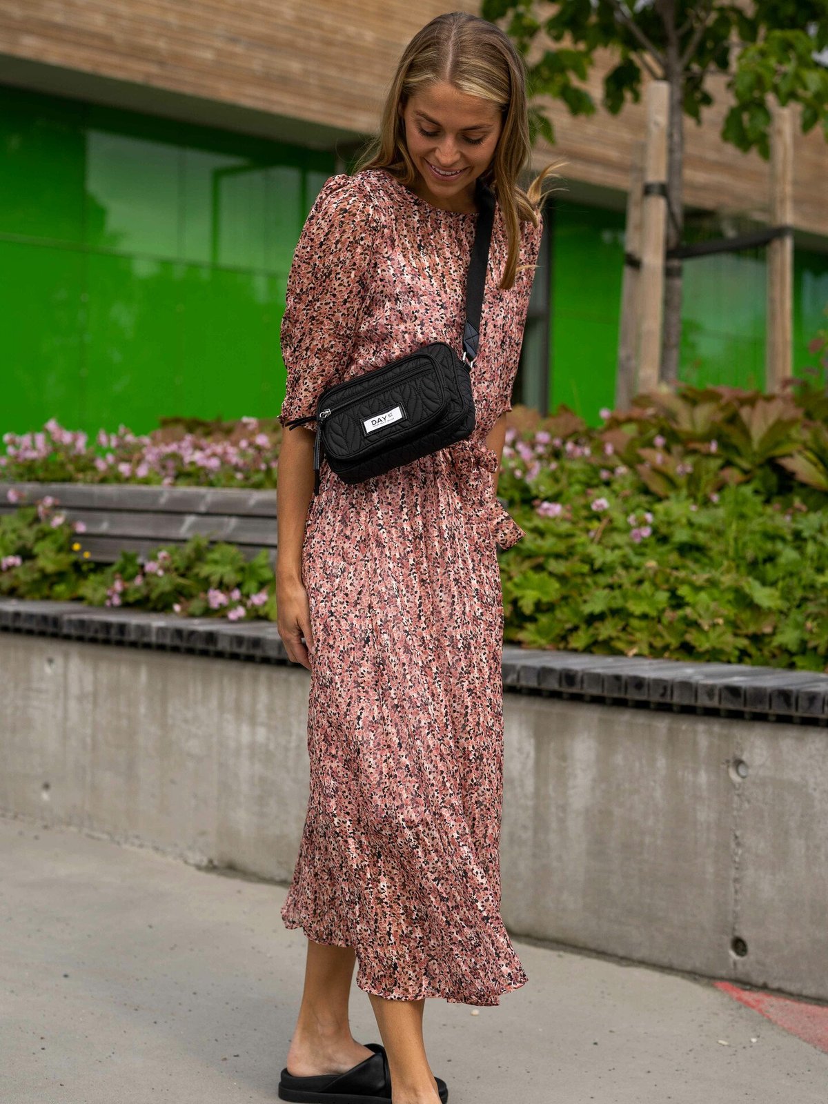 MSCH Copenhagen Nanina Kaline 2/4 Dress L Lilac Flower