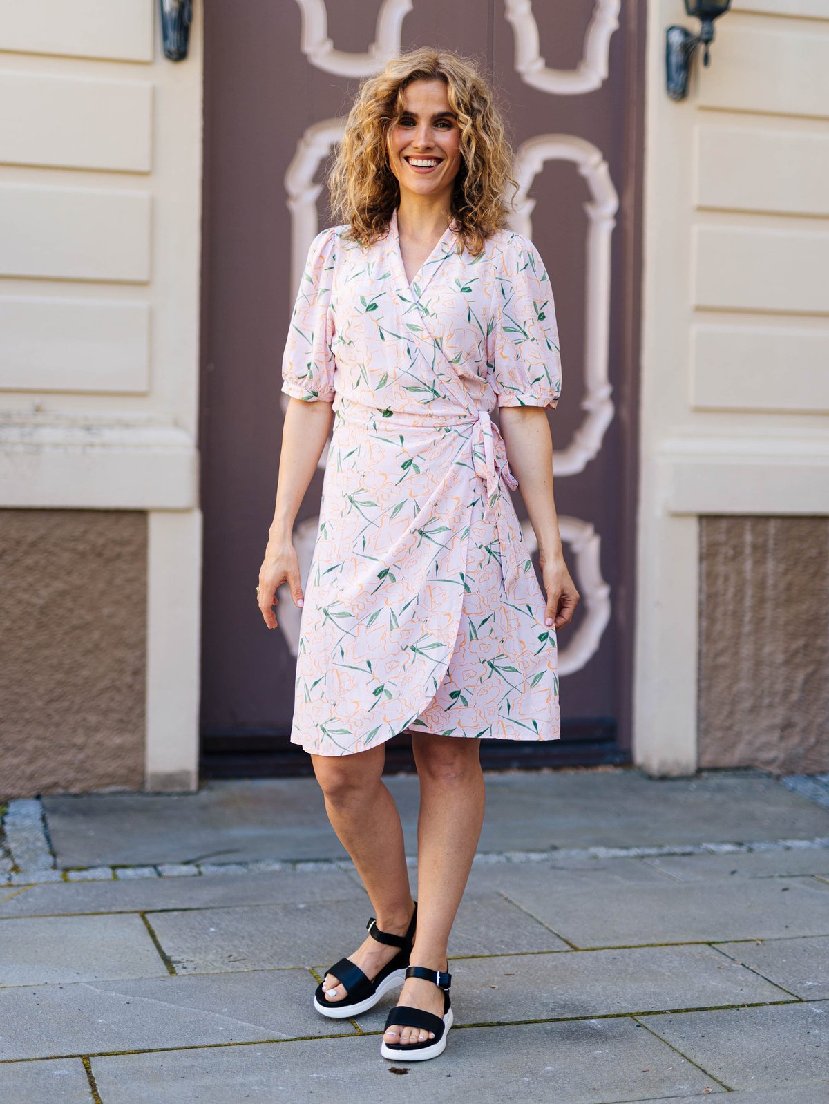 MSCH Copenhagen Tanya Lyvia Wrap Dress Orchid Ice Flwr