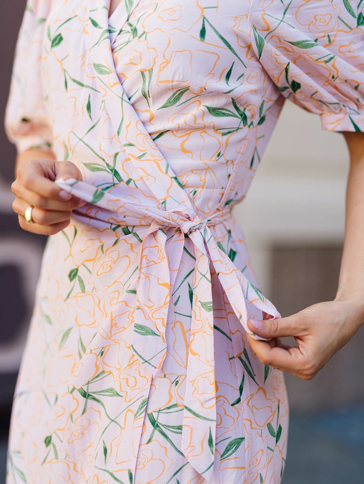 MSCH Copenhagen Tanya Lyvia Wrap Dress Orchid Ice Flwr