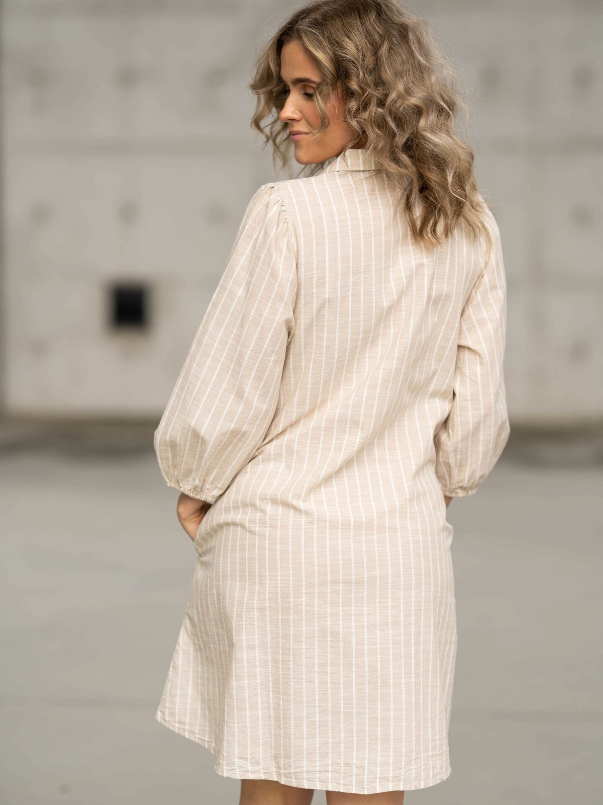 MSCH Copenhagen Annabeth 3/4 Shirt Dress Fossil STP