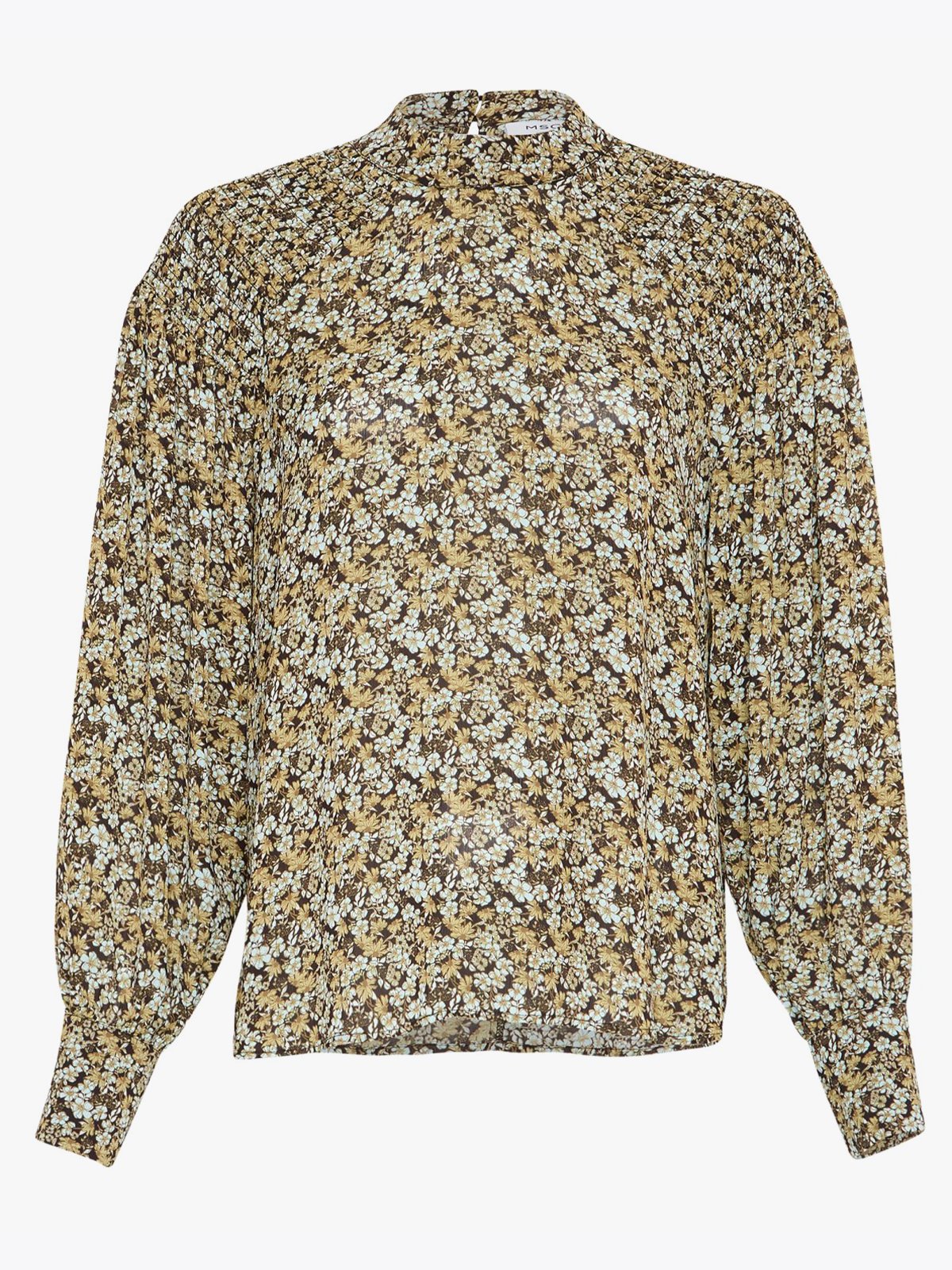 MSCH Copenhagen Jamela Rikkelie Topp All Over Print S Blue Flower