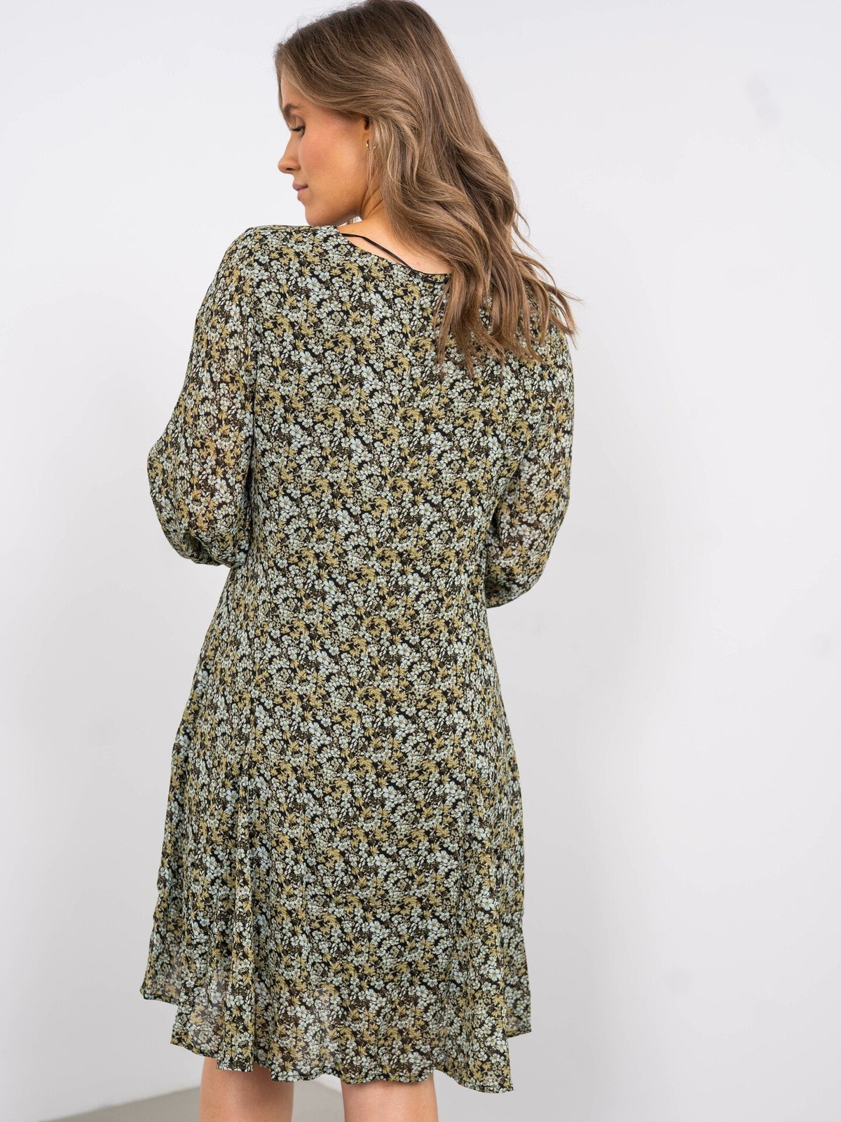 MSCH Copenhagen Jamela Rikkelie Dress All Over Print S Blue Flower