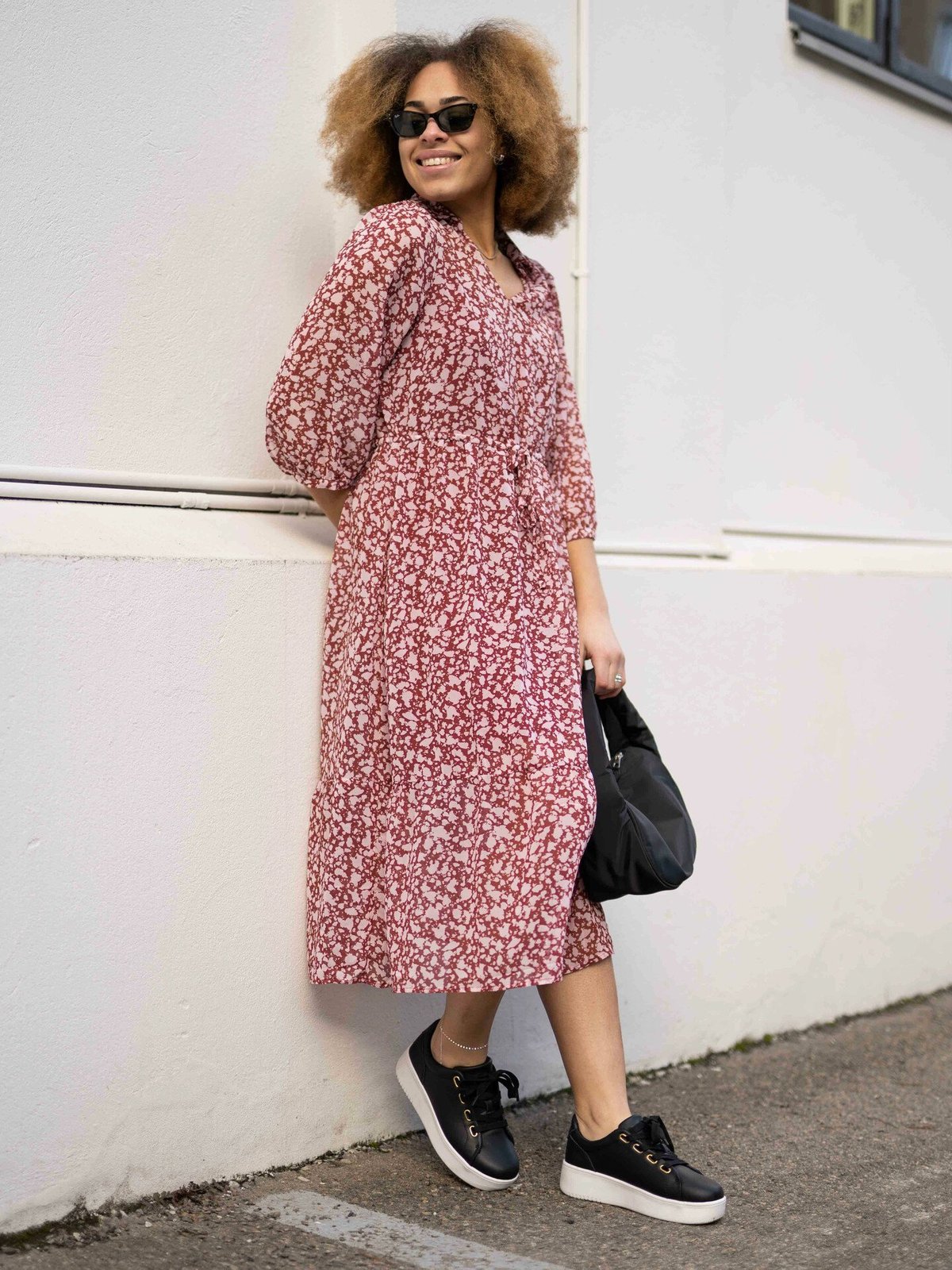 MSCH Copenhagen Marlea Kabrina 3/4 Dress AOP Cowhide Dot
