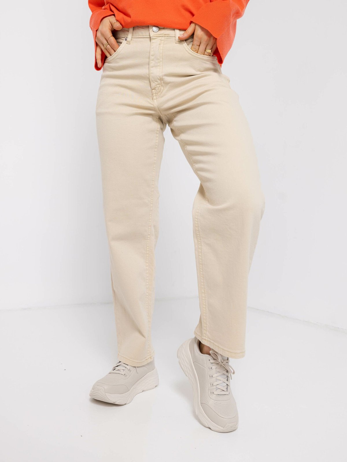 MSCH Copenhagen Melana Melanie Ankle Jeans Oatmeal