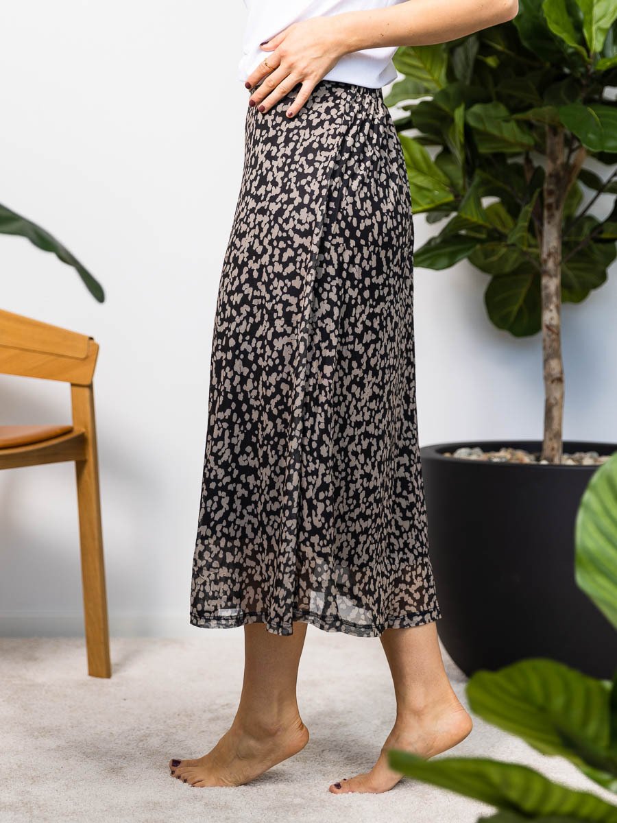 MSCH Copenhagen Firina Illenora Skirt AOP Cement Leo