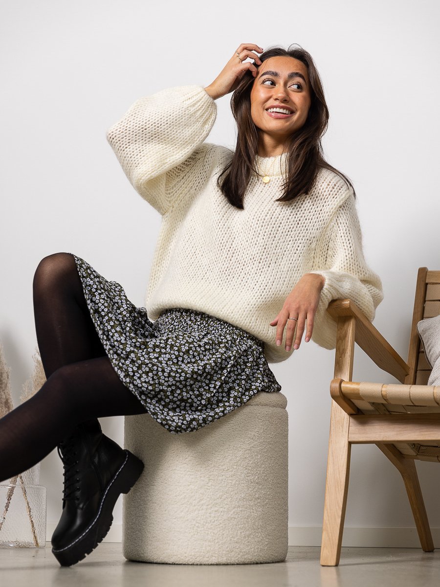 MSCH Copenhagen Firina Illenora Skirt AOP Cement Leo