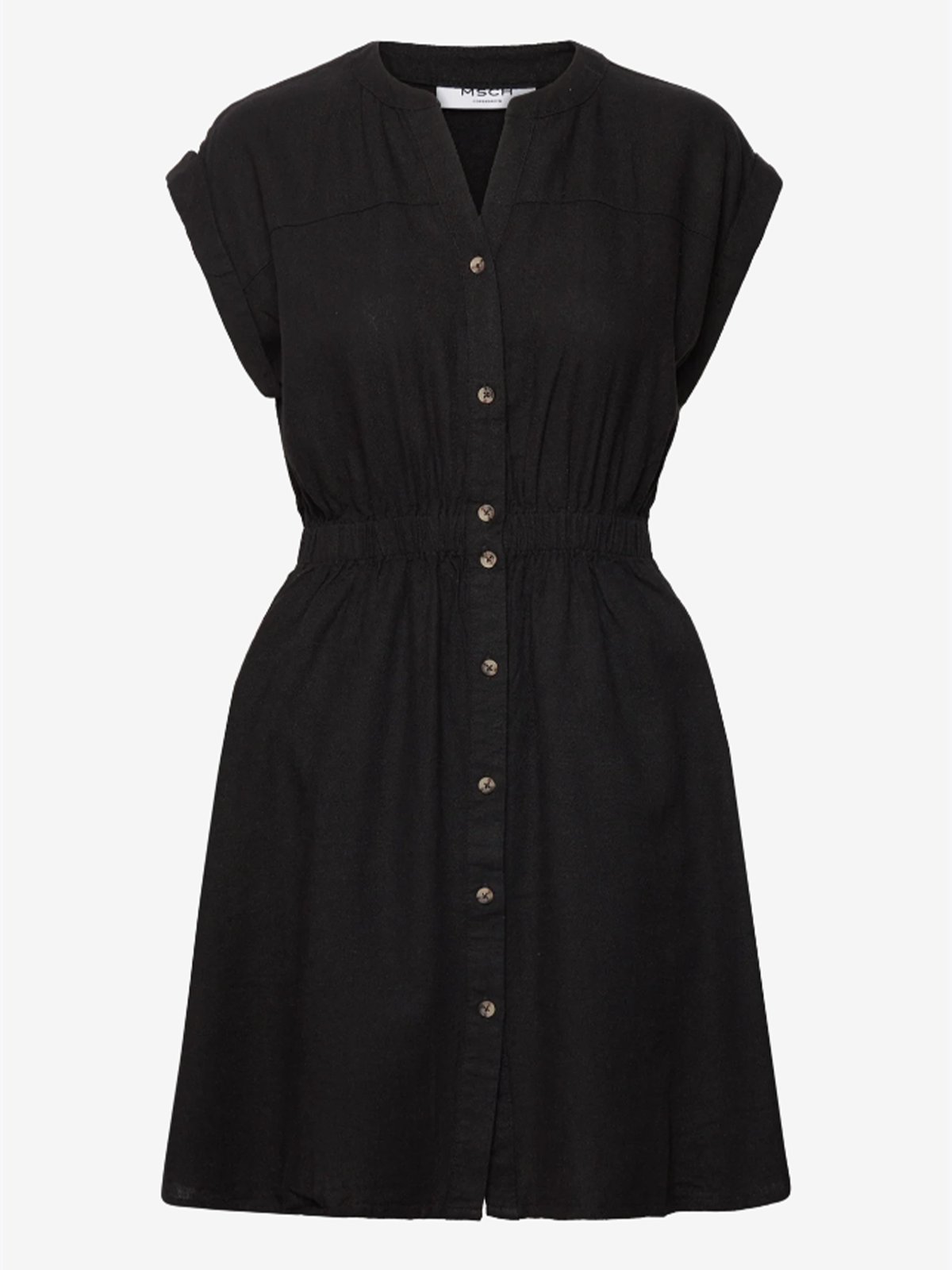 MSCH Copenhagen Karima Ginia Short Sleeve Shirt Dress Black