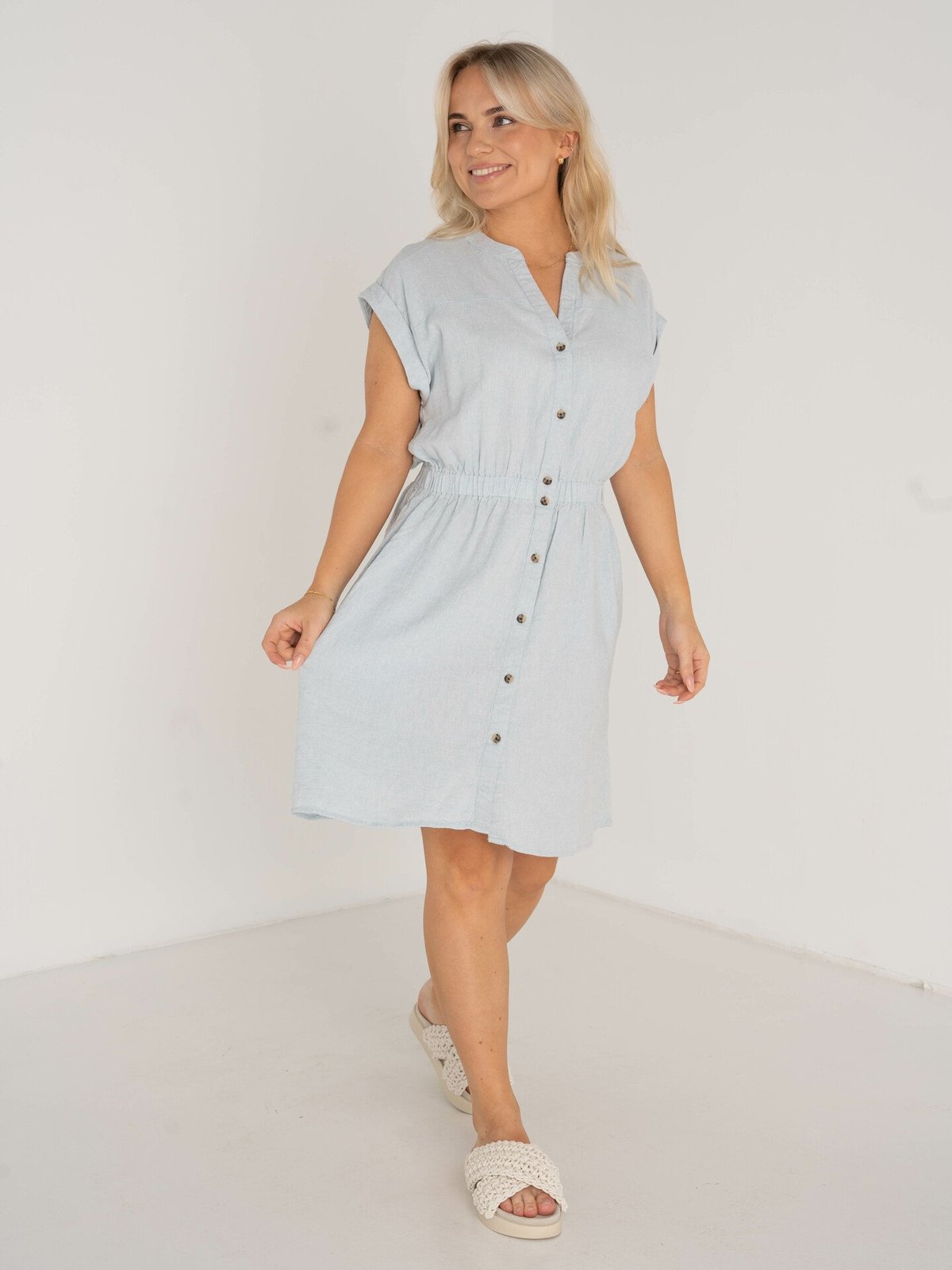 MSCH Copenhagen Karima Ginia Short Sleeve Shirt Dress Skyride