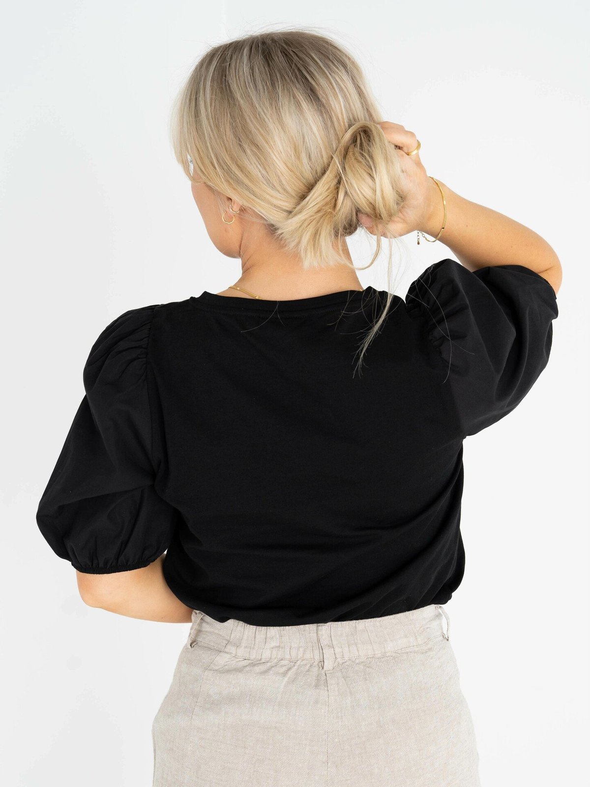 MSCH Copenhagen Dariene Logan Short Sleeve Top Black