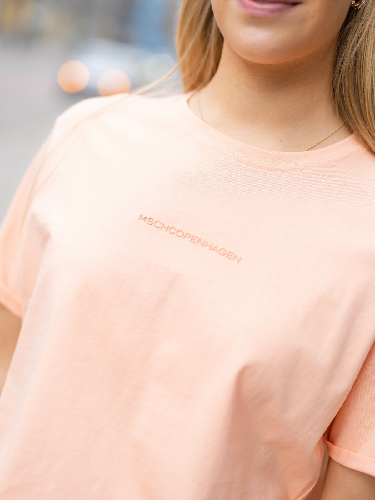 MSCH Copenhagen Terina Logo Tee Salmon / Persimmo