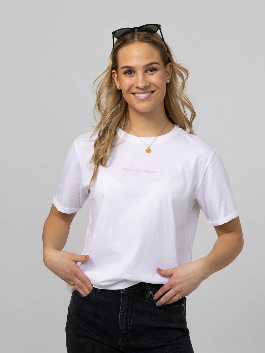 MSCH Copenhagen Terina Logo Tee White / Pink