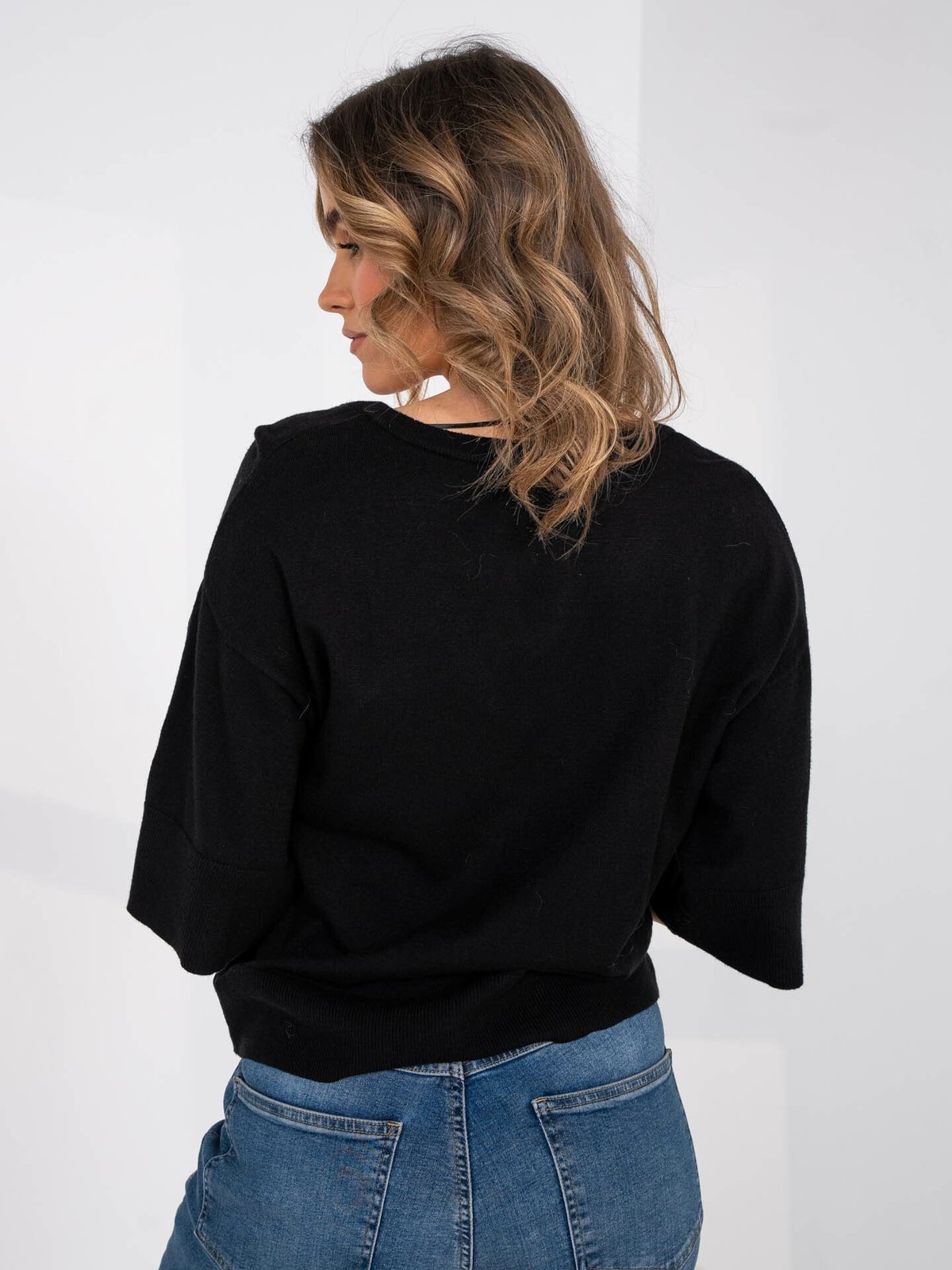 MSCH Copenhagen Eslina Rachelle 2/4 V-Neck Pullove Black