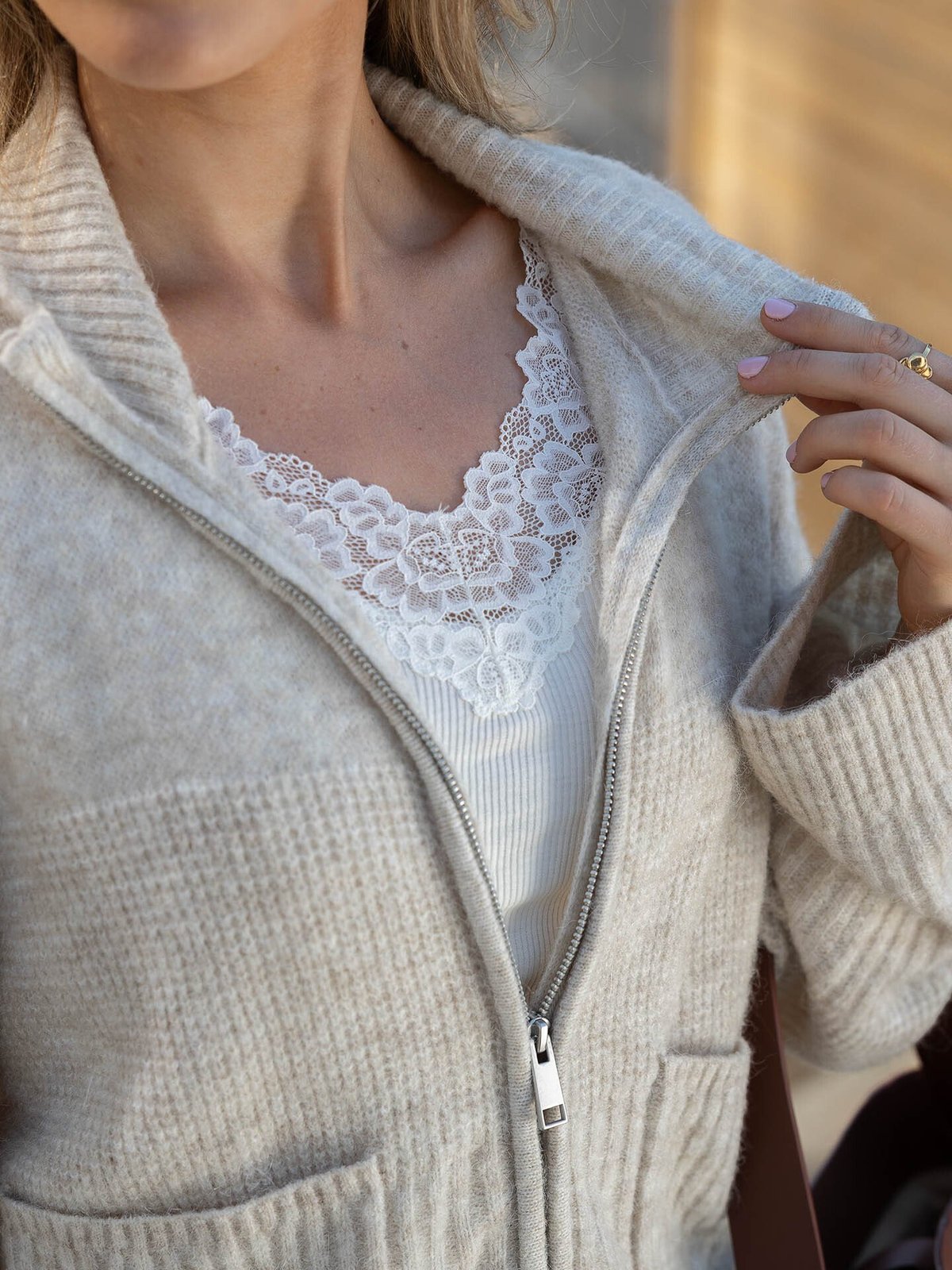 MSCH Copenhagen Lediona Hope Cardigan Oatmeal Melange