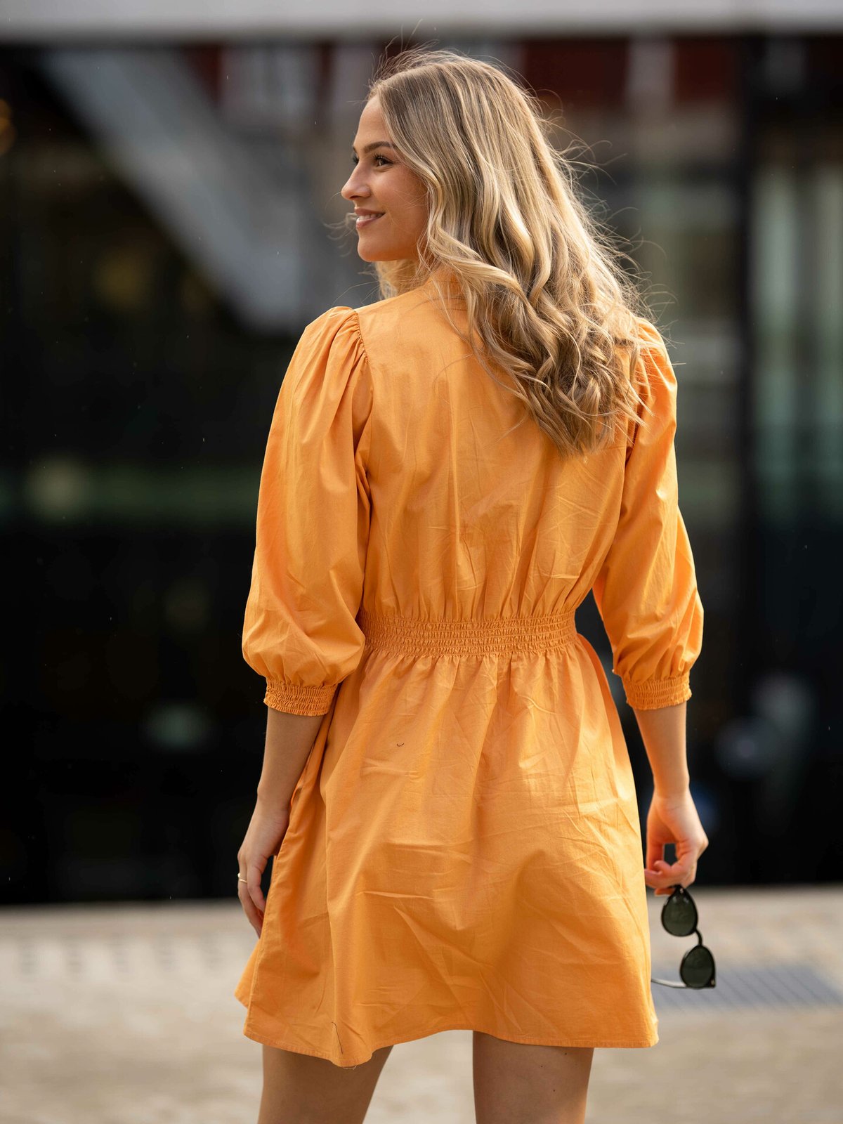 MSCH Copenhagen Chanet 3/4 Shirt Dress Apricot Tan