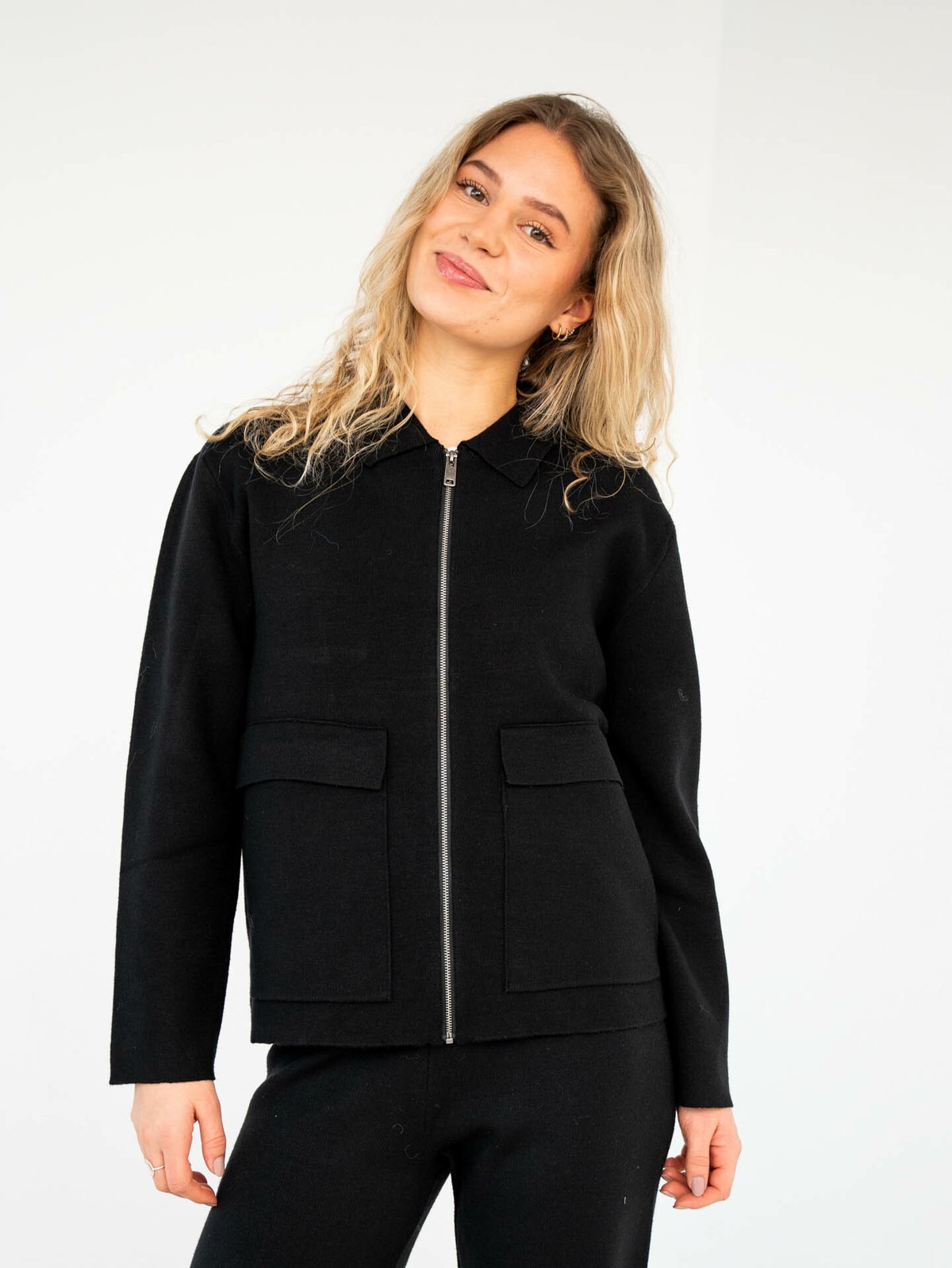 MSCH Copenhagen MSCH Regitta Rachelle Zip Cardigan Black