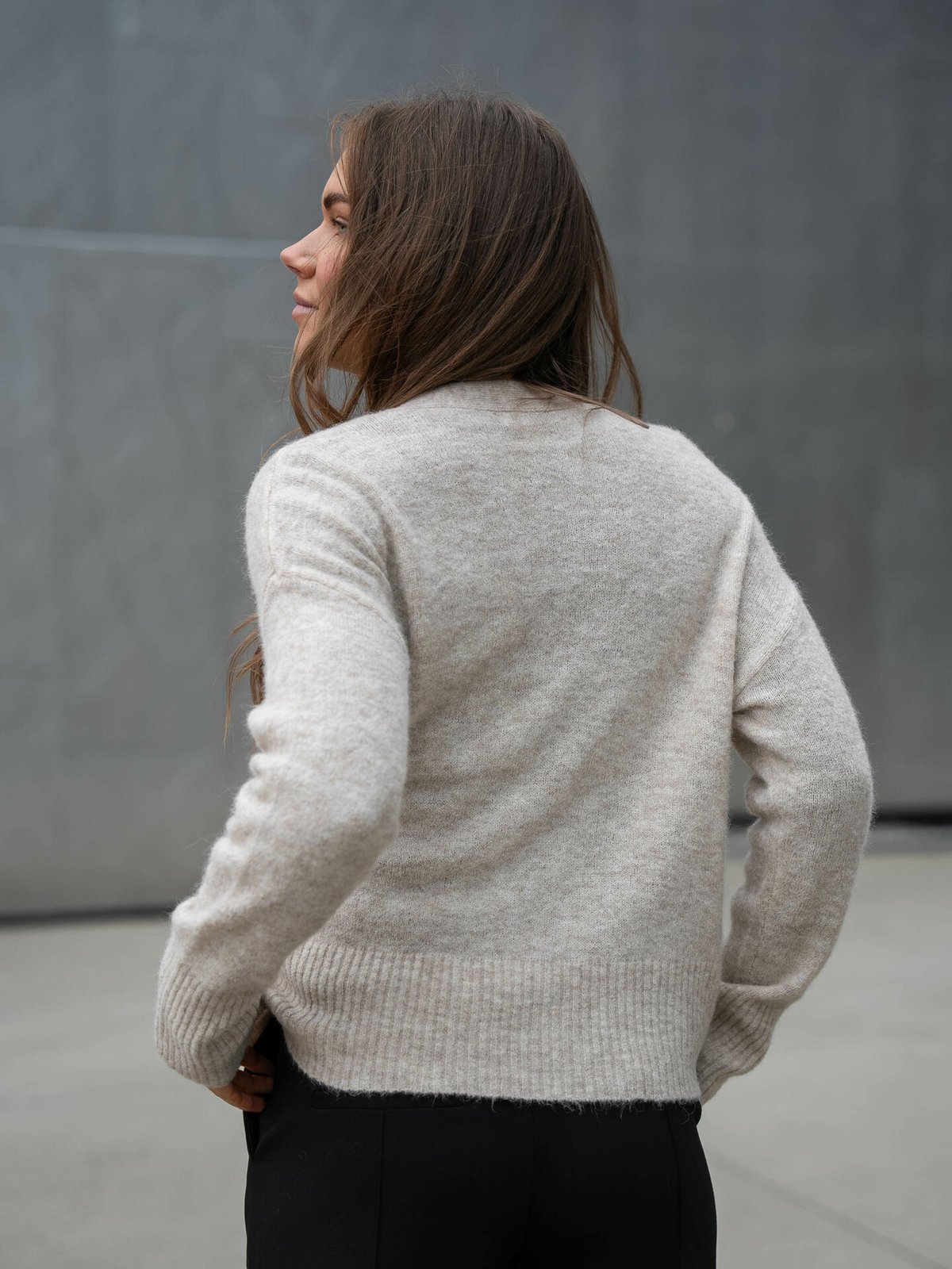 MSCH Copenhagen Ebonee Zenie Wrap Pullover Oatmeal