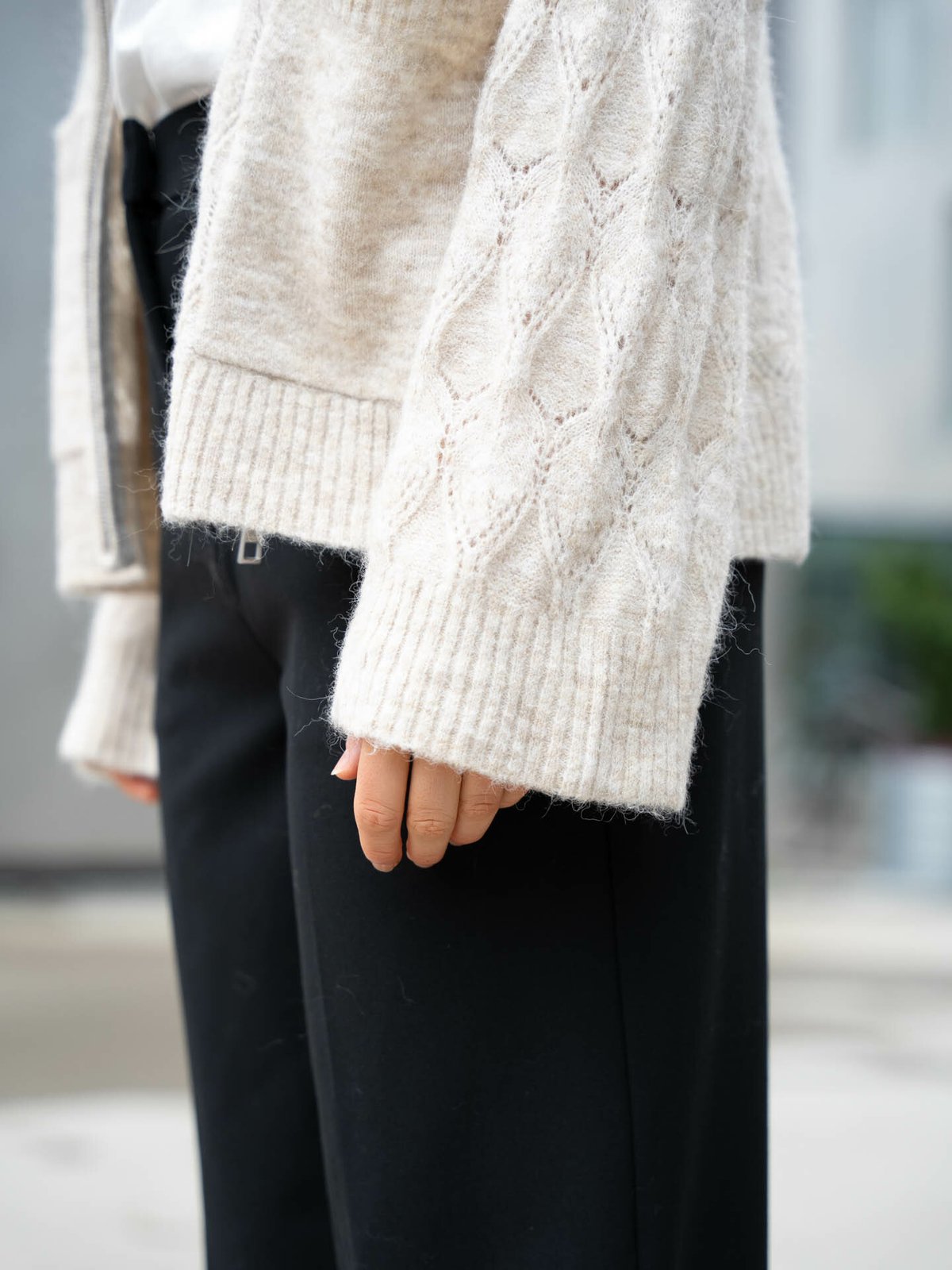 MSCH Copenhagen MSCH Copenhagen MSCH Copenhagen Lessine Hope Zip Cardigan Oatmeal