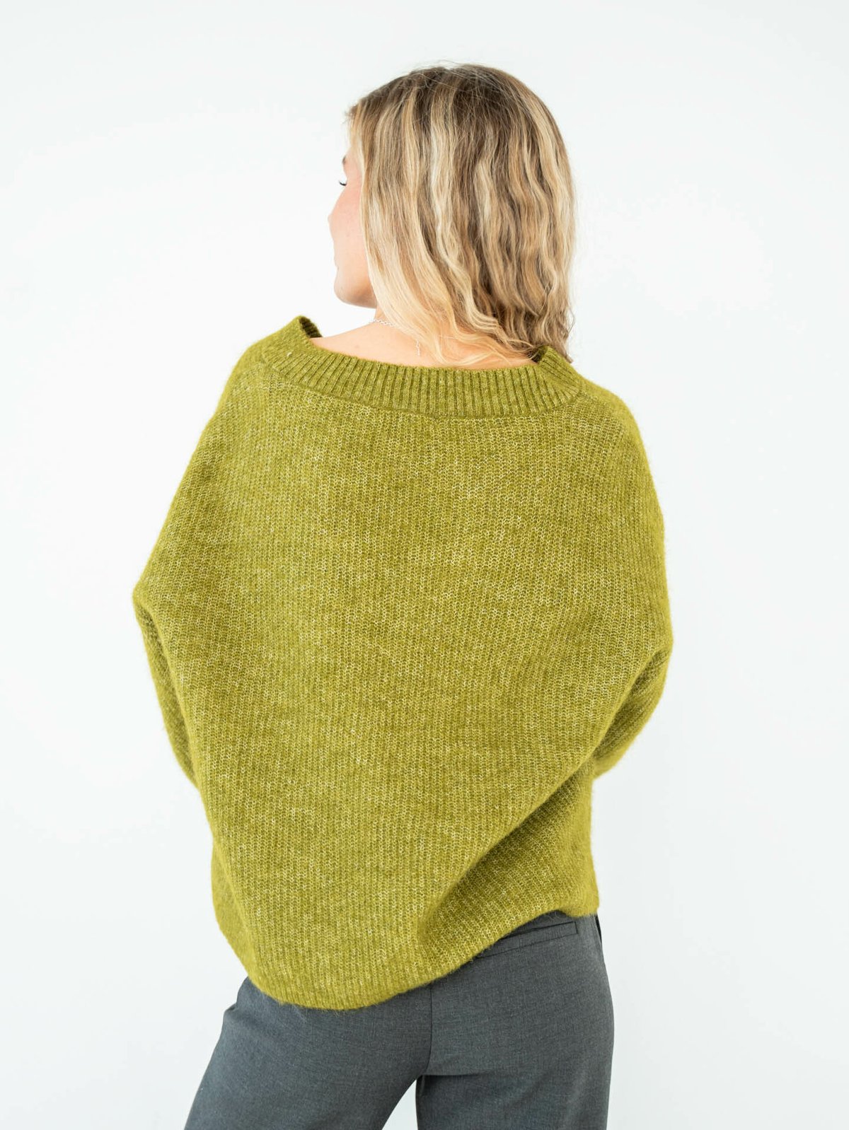 MSCH Copenhagen Elisia Nenaya V Pullover Avocado Melange