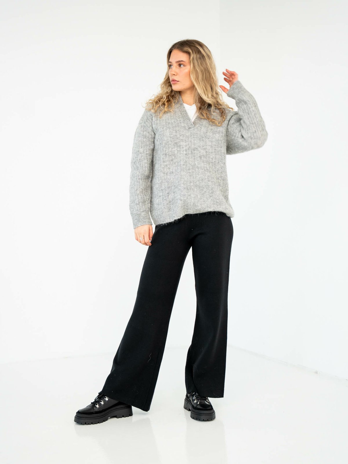 MSCH Copenhagen Elisia Nenaya Pullover Light Grey Melange