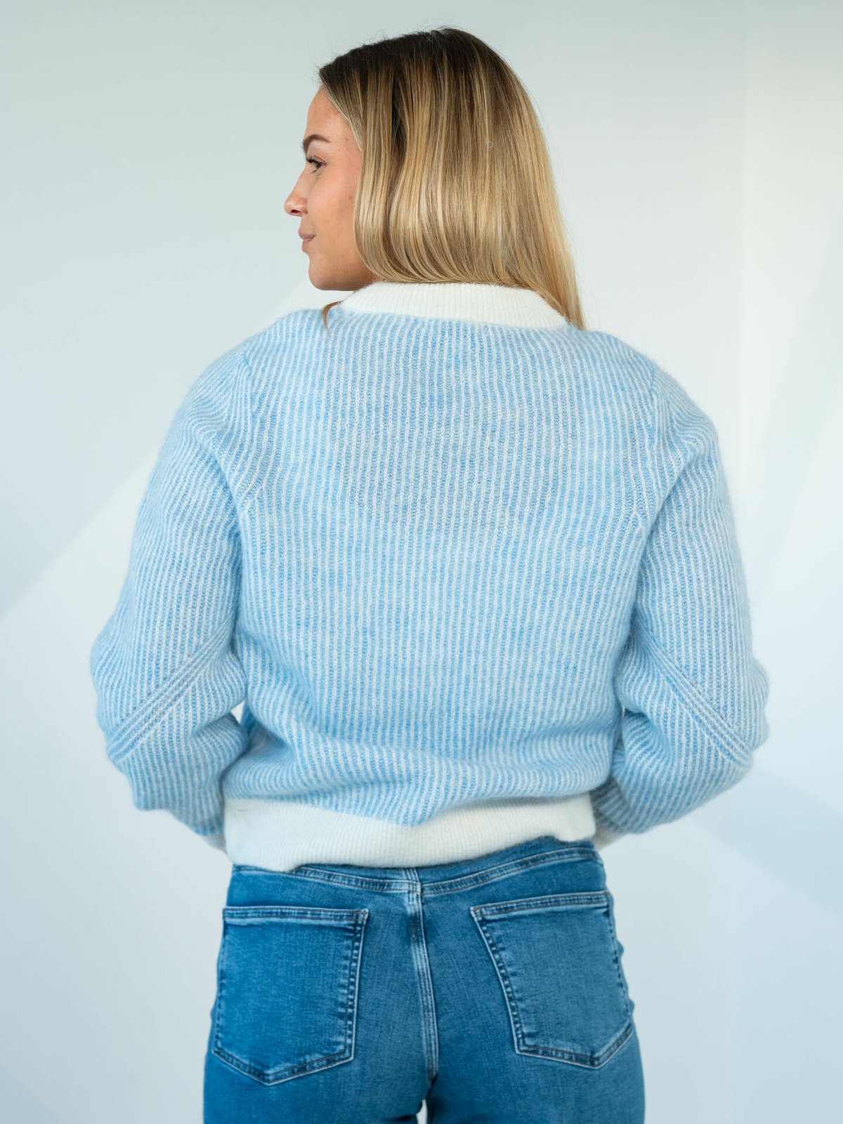 MSCH Copenhagen Eliza Nenaya Pullover Stripe Azurine / Ice