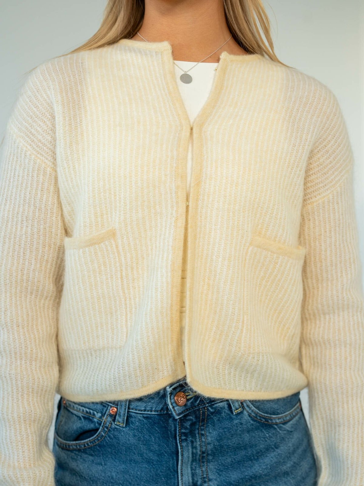 MSCH Copenhagen Eliza Nenaya Cardigan Stripe Yellow / Ice