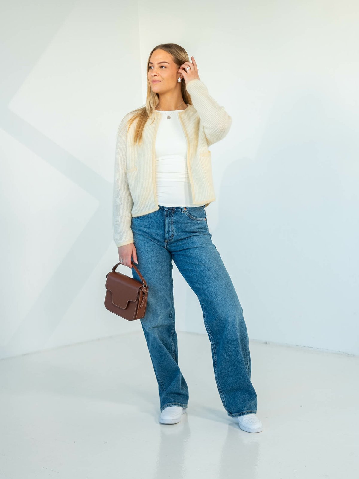 MSCH Copenhagen Eliza Nenaya Cardigan Stripe Yellow / Ice