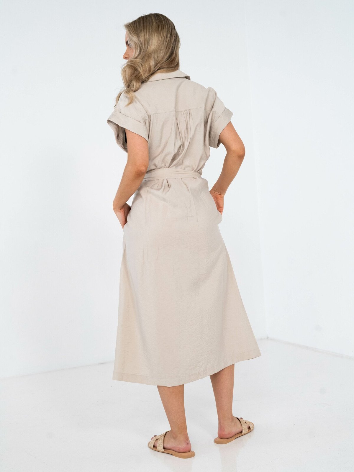 MSCH Copenhagen Gianara Benina Short Sleeve Dress Silver Lining