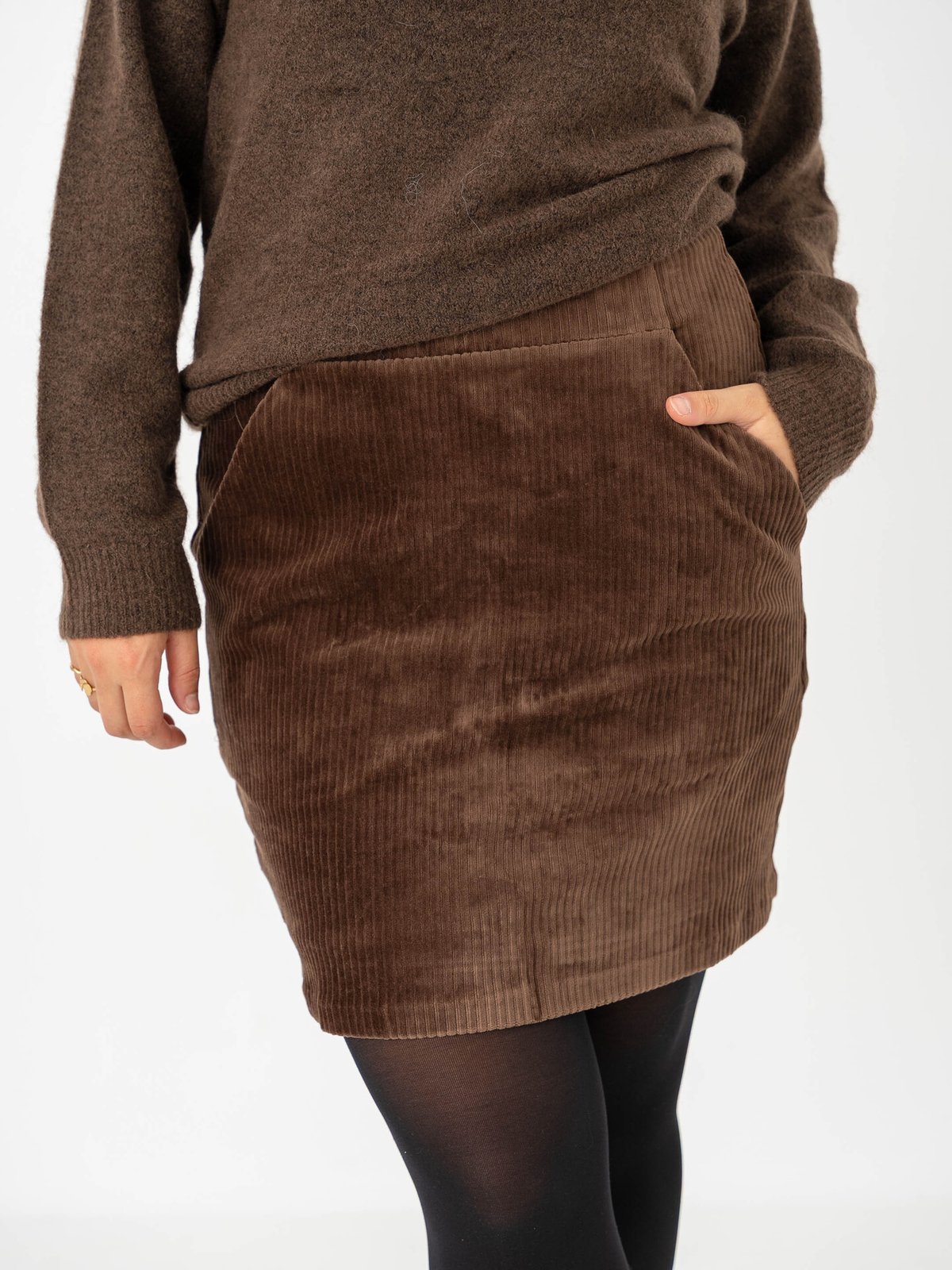 MSCH Copenhagen Floriana High Waist Skirt Slate Black