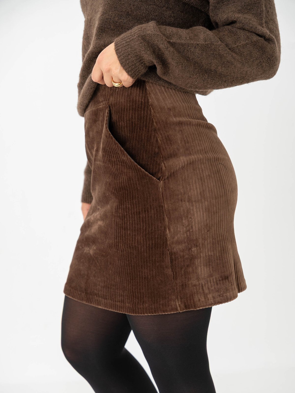 MSCH Copenhagen Floriana High Waist Skirt Slate Black