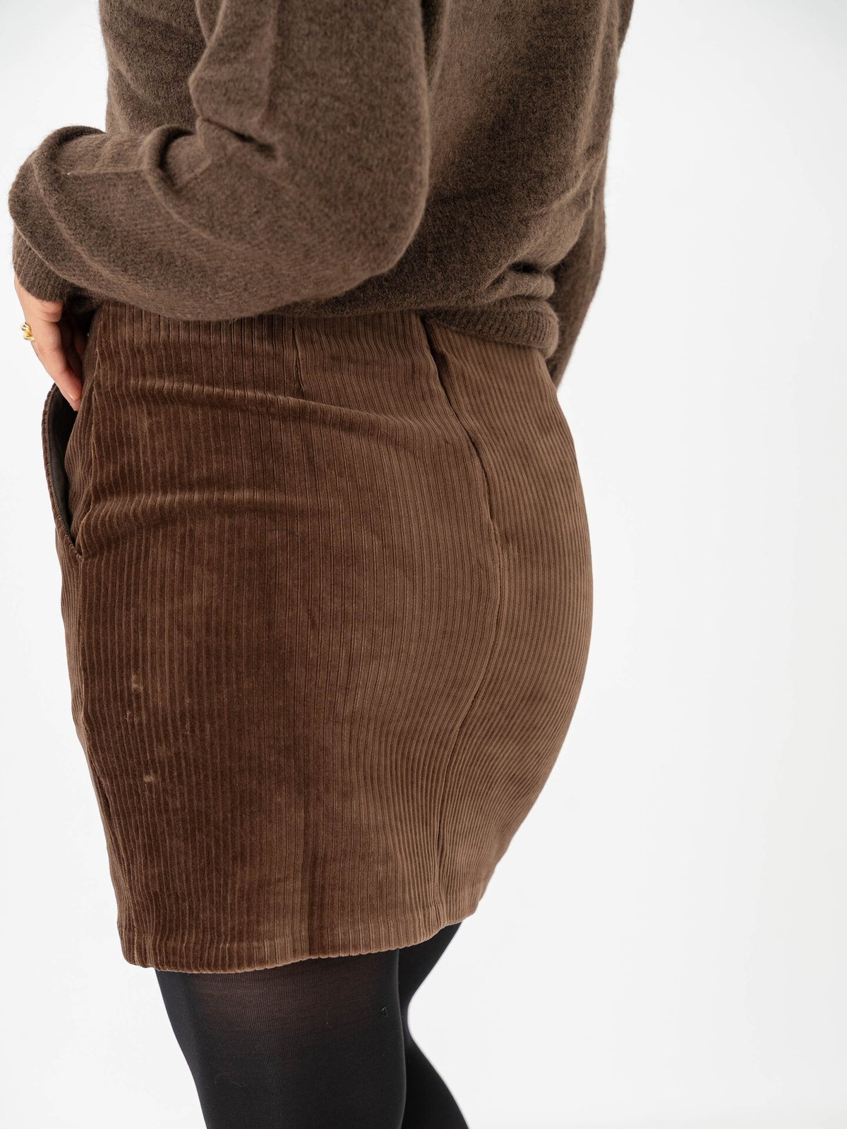 MSCH Copenhagen Floriana High Waist Skirt Slate Black