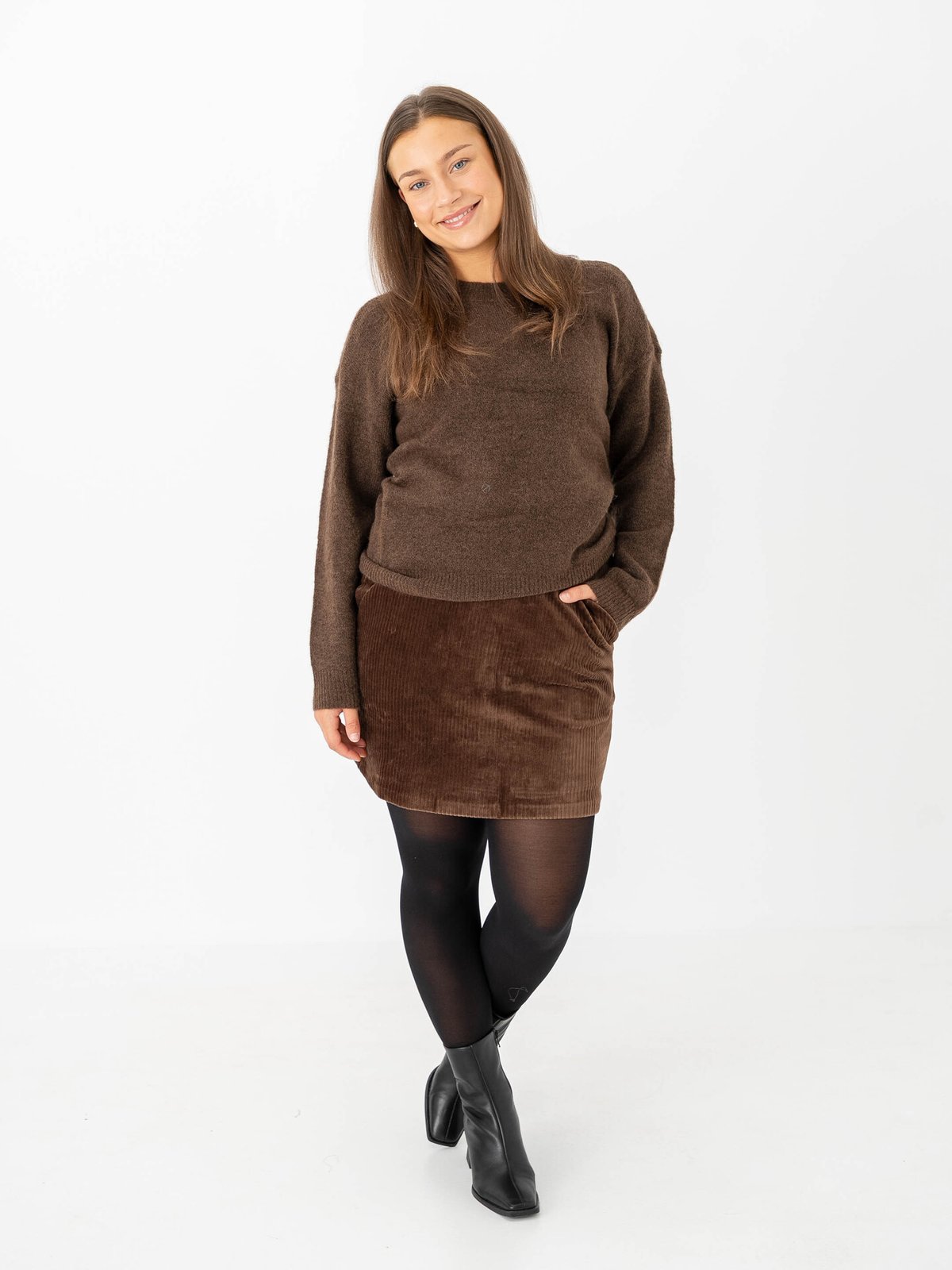 MSCH Copenhagen Floriana High Waist Skirt Slate Black