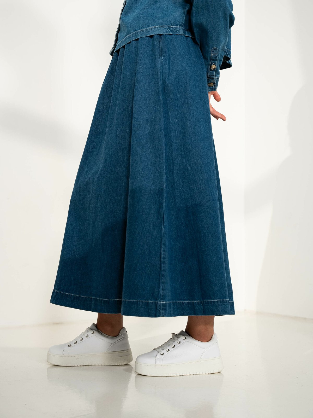 MSCH Copenhagen Shayla High Waist Skirt Mid Blue