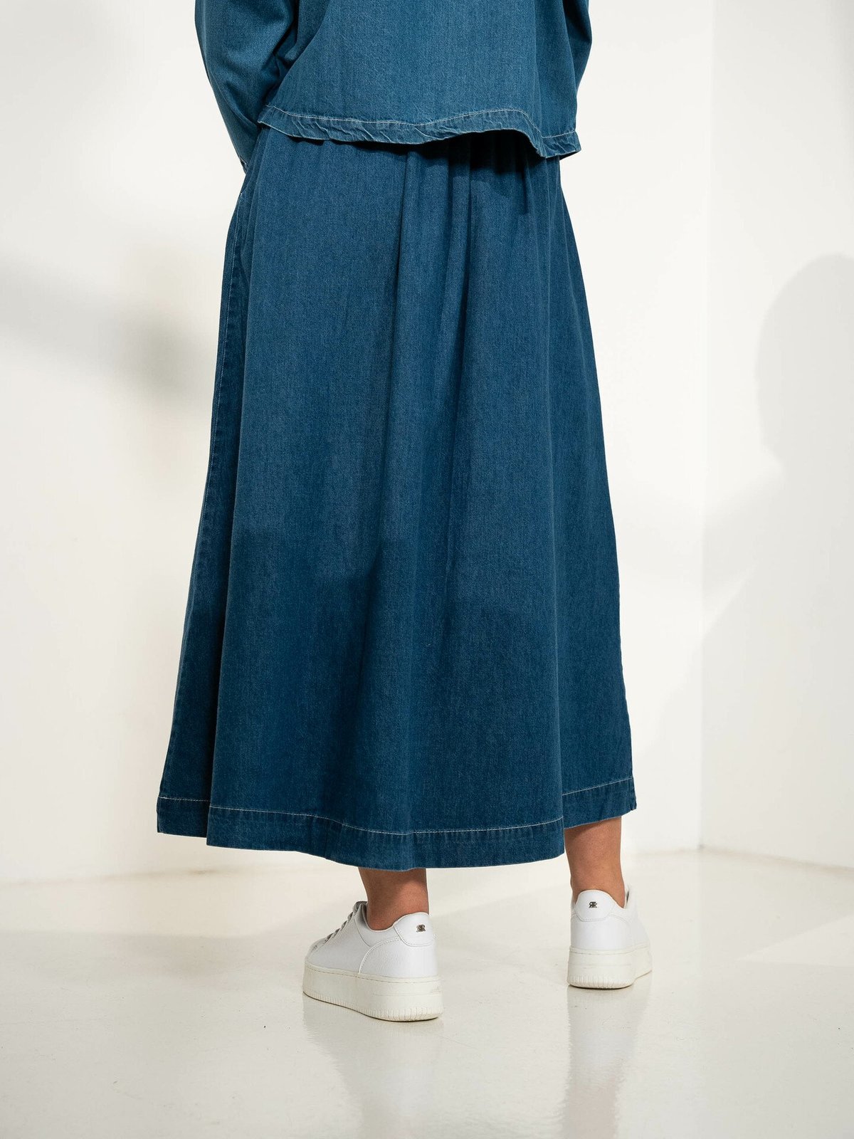 MSCH Copenhagen Shayla High Waist Skirt Mid Blue