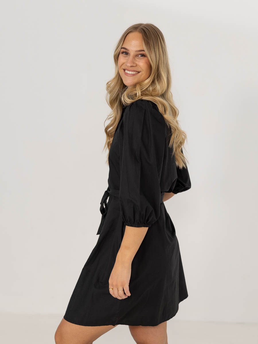 MSCH Copenhagen Cedrica Abiella 3/4 Shirt Dress Black