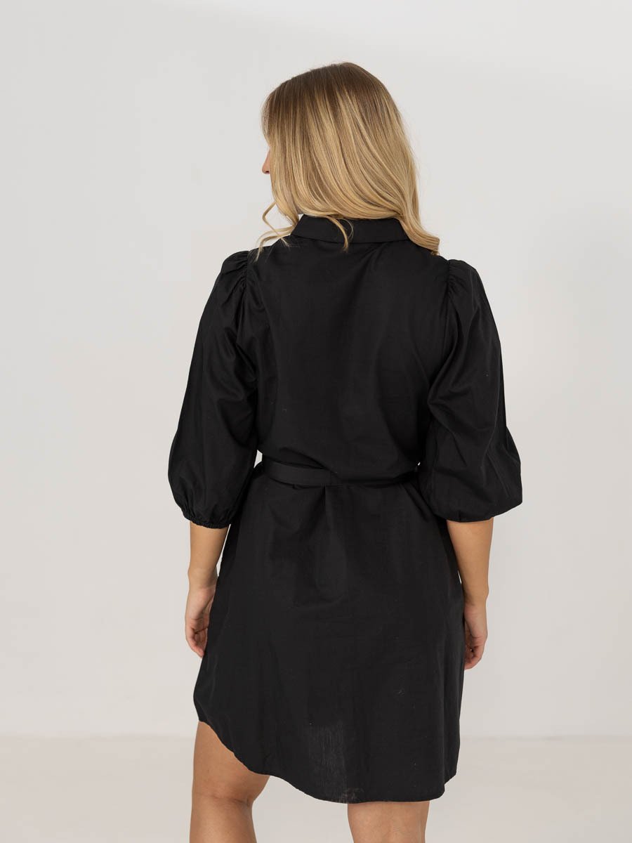 MSCH Copenhagen Cedrica Abiella 3/4 Shirt Dress Black
