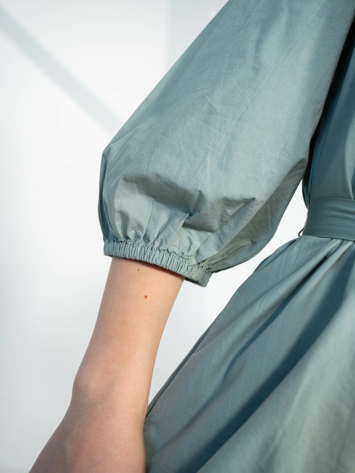 MSCH Copenhagen Cedrica Abiella 3/4 Shirt Dress Green Milieu