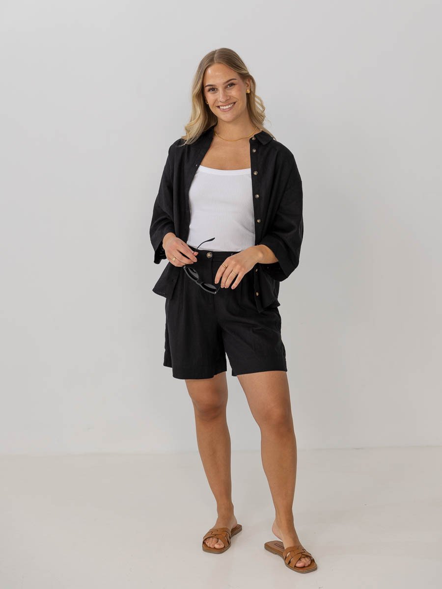 MSCH Copenhagen Jovene Ginia High Waist Shorts Black