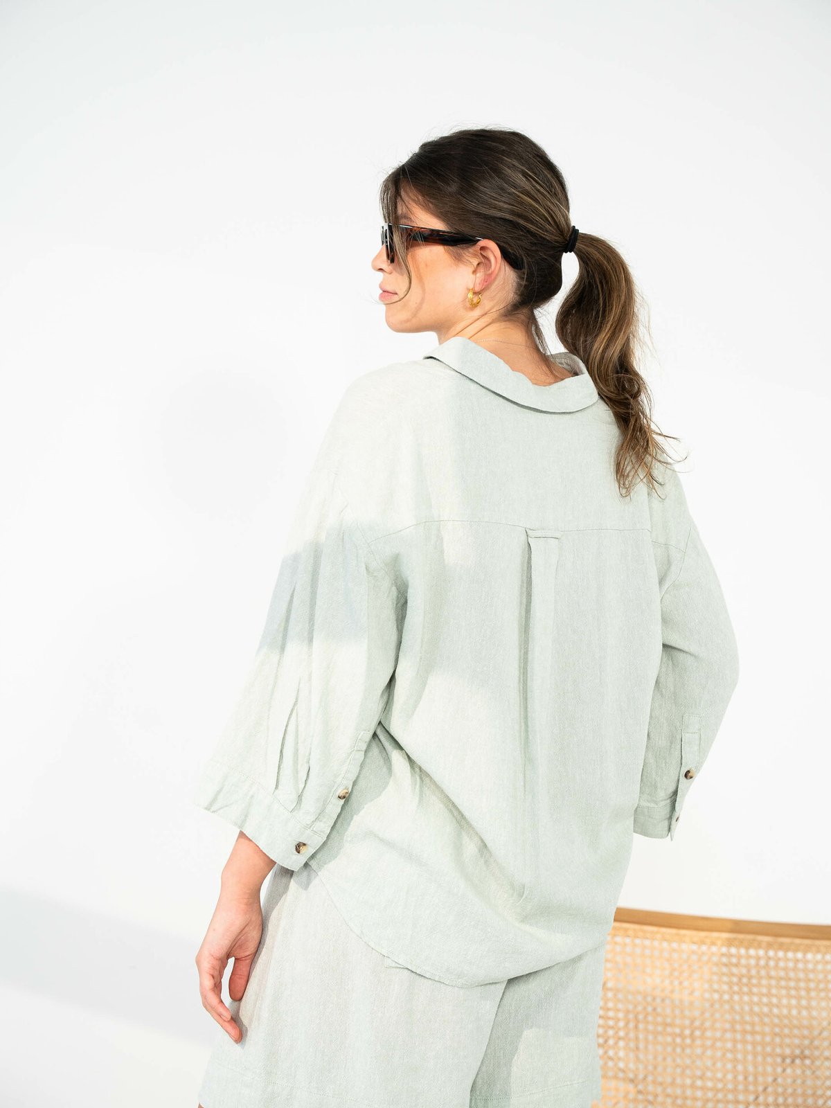 MSCH Copenhagen Jovene Ginia 3/4 Shirt Green M Melange