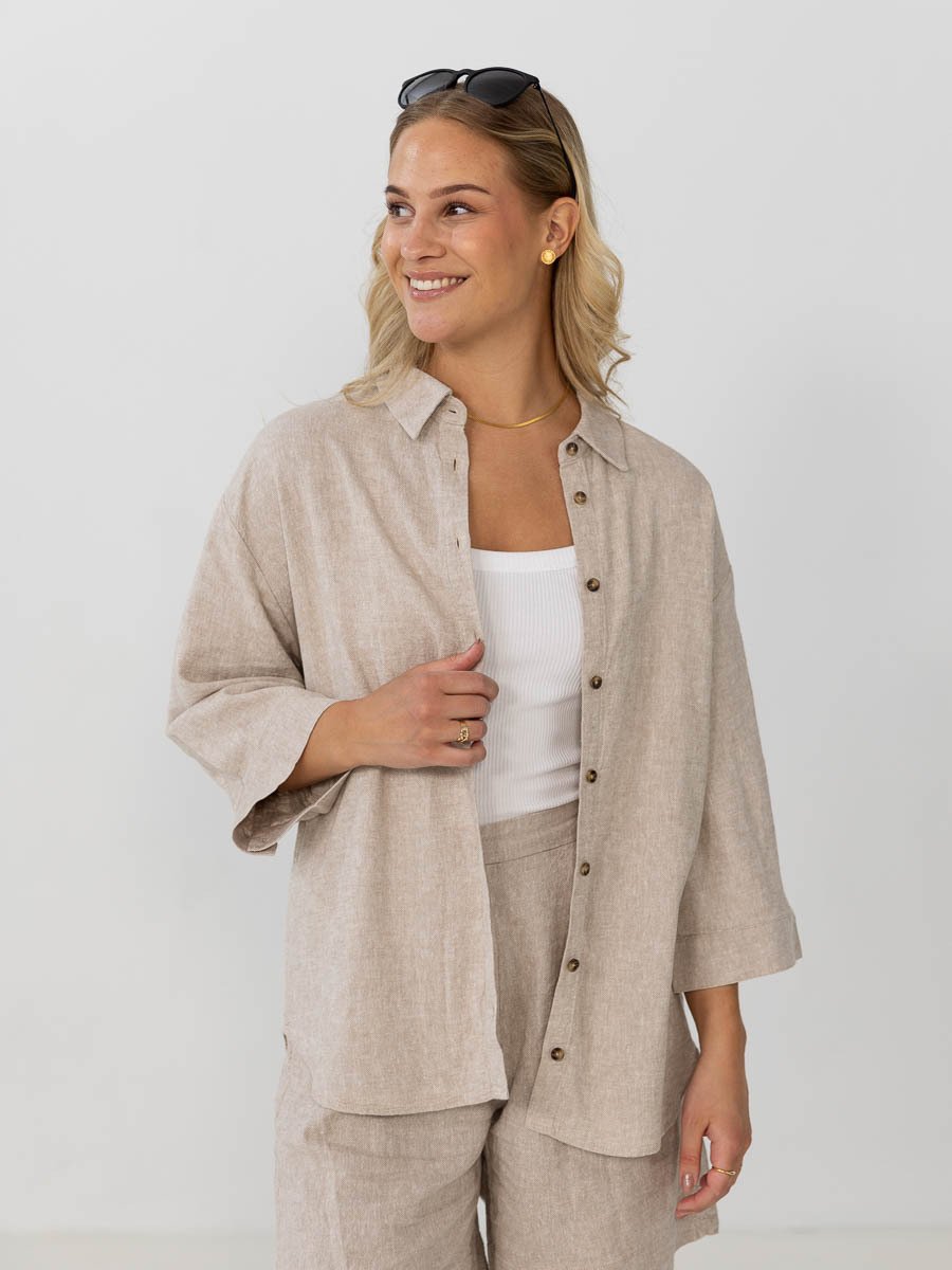 MSCH Copenhagen Jovene Ginia 3/4 Shirt Sand