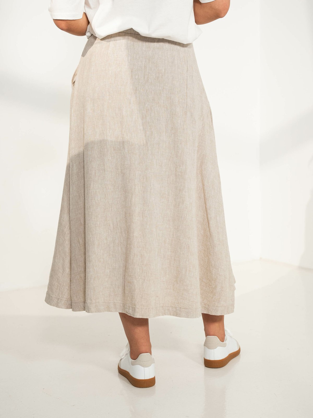 MSCH Copenhagen Jovene Ginia High Waisted Long Skirt Sand