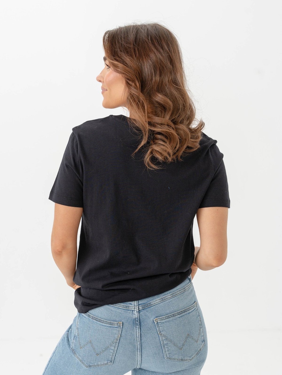 MSCH Copenhagen Fenya Modal V-Neck Tee Black