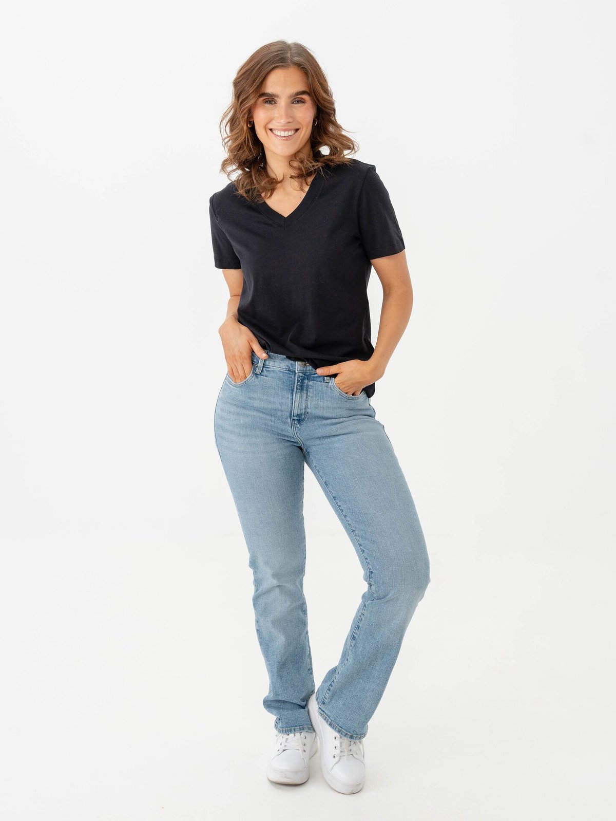 MSCH Copenhagen Fenya Modal V-Neck Tee Black