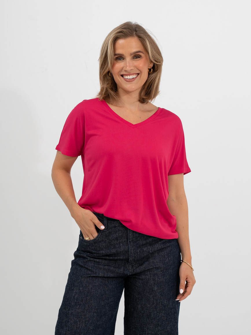 MSCH Copenhagen Fenya Modal V-Neck Tee Jazzy